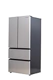 Dutchaire 2319 12 Volt Refrigerator for RV; 33" width French Door Style with 19 Cu. Ft. Total Capacity; Stainless Doors on a Black Box