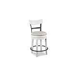 Signature Design by Ashley Valebeck 24.5" Modern Swivel Counter Height Barstool, Whitewash