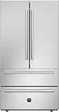Bertazzoni 36 Inch Freestanding 4-Door French Door Refrigerator with 22.5 Cu. Ft. Total Capacity, Dual Air-Cooling Flow, Dual Humidity-Controlled Crispers, Gallon Door Bins, Ice Maker, and ENERGY STAR