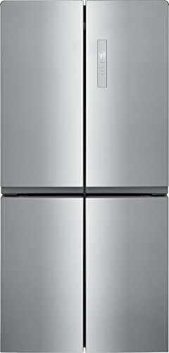 Frigidaire FRQG1721AV 33" Counter Depth French Door Refrigerator with 17.4 cu. ft. Total Capacity, 3 Glass Shelves, 5.5 cu. ft. Freezer Capacity, Crisper Drawer, Automatic Defrost, in Stainless Steel