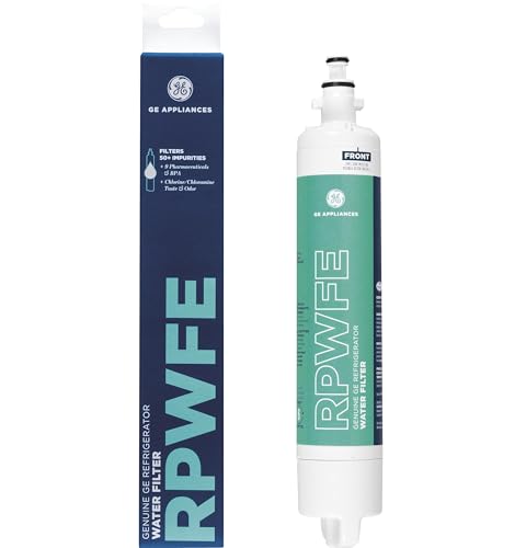 GE® RPWFE™ Refrigerator Water Filter, Genuine Replacement Filter, Certified to Reduce Lead, Sulfur, and 50+ Other Impurities, Replace Every 6 Months for Best Results, Pack of 1