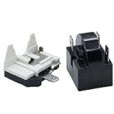 PLENTZOM QP-02-4.7 4.7Ohm Overload 3 Pin Refrigerator Starter Relay and 6750C-0005P 6750C0005P 1/2HP Refrigerator Overload Protector Compatible with LG Mini Refrigerator Compressor Parts