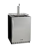 Kegco Kegerator 24" Wide Single Tap Black/Stainless Steel Undercounter Beer Dispenser HK38BSU-1