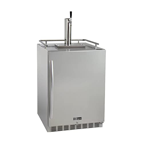 Kegco Kegerator 24" Wide Single Tap Stainless Steel Undercounter Beer Dispenser HK38SSU-1