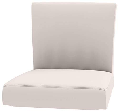 Seat Width: 18 1/2 " Durable Material Henriksdal Bar Stool With Backrest Cover Replacement Is Custom Made Compatible for Ikea Henriksdal Bar Stool Chair Cover Or Slipcover (Polyester Flax Beige)
