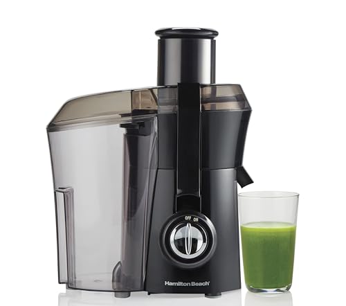 Hamilton Beach Juicer Machine, Big Mouth Large 3” Feed Chute for Whole Fruits and Vegetables, Easy to Clean, Centrifugal Extractor, BPA Free, 800W Motor, Black