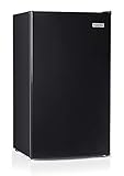 Igloo 3.2 Cu.Ft. Single Door Compact Refrigerator with Freezer - Slide Out Glass Shelf, Perfect for Homes, Offices, Dorms - Black