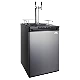 Kegco HBK309S-2 Home Brew Keg Dispenser, Stainless Steel, 2 Tap