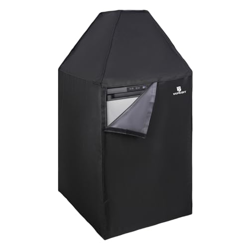 Kegerator Beer Tower Cover, Residential Kegerator Cover for Outdoor Use, Protective Cover for Double or Triple Tap Draft Beer Tower, Waterproof Keg Beer Dust Cover - Black (Cover Only)