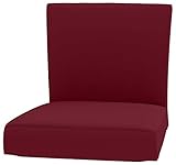 The Heavy Duty Cotton Henriksdal Bar Stool with Backrest Cover Replacement is Made Compatible for IKEA Henriksdal Bar Stool Chair Cover Or Slipcover (Wine Red)