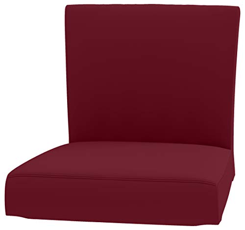 The Heavy Duty Cotton Henriksdal Bar Stool with Backrest Cover Replacement is Made Compatible for IKEA Henriksdal Bar Stool Chair Cover Or Slipcover (Wine Red)