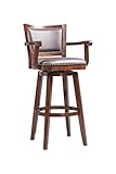 Boraam Broadmoor Swivel Extra Tall Barstool, 50-Inch, Cappuccino