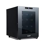 NewAir Shadow-T Series Wine Cooler Refrigerator | 12 Bottle | Countertop Mirrored Compact Wine Cellar with Triple-Layer Tempered Glass Door | Vibration-Free & Ultra-Quiet Thermoelectric Cooling