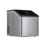 Newair Silver Countertop Ice Maker Machine, Compact Automatic Ice Maker, Cubes Ready in Under 15 Minutes, Portable Ice Cube Maker, Perfect for Home/Kitchen/Office/Bar