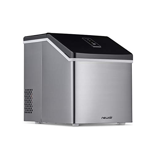 Newair Silver Countertop Ice Maker Machine, Compact Automatic Ice Maker, Cubes Ready in Under 15 Minutes, Portable Ice Cube Maker, Perfect for Home/Kitchen/Office/Bar
