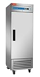 WESTLAKE 27" W Commercial Refrigerator Stainless Steel Reach in Solid Single Door Upright Fan Cooling 23 Cu.ft Cooler for Restuarant, Bar, Shop, etc