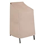 Modern Leisure® Chalet Patio Stackable High Back Chair & Bar Stool Cover, 27"L x 27"W x 49"H, Beige