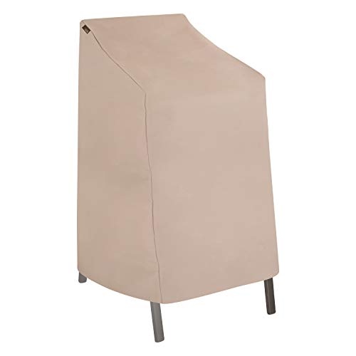 Modern Leisure® Chalet Patio Stackable High Back Chair & Bar Stool Cover, 27"L x 27"W x 49"H, Beige