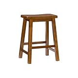 Powell Furniture Counter Stool, 24", Honey Brown
