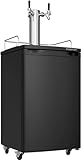 EdgeStar KC2000TWIN Full Size Dual Tap Kegerator & Draft Beer Dispenser - Black