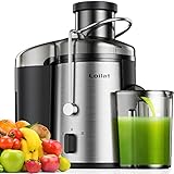 Juicer Machine, 500W Juicer with 3” Wide Mouth for Whole Fruits and Veg, Centrifugal Juice Extractor with 3-Speed Setting, Easy to Clean, Stainless Steel, BPA Free