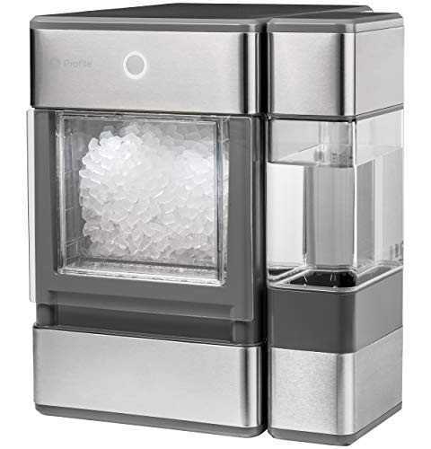 GE OPAL01GENKT Profile Opal | Countertop Nugget Ice Maker with Side Tank | Portable Ice Machine Makes up to 24 lbs. of Ice Per Day | Stainless Steel Finish