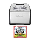 Cuisinart ICE-100 Compressor Ice Cream and Gelato Maker Bundle with Ice Cream Homemade Ice Cream and Dessert Book (2 Items)