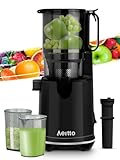 Aeitto Cold Press Juicer, Juicer Machines with 5.3" Extra Large Feed Chute, 1.7L Large Capacity, 250W Whole Fruit Juicer for Vegetable and Fruit, Easy to Clean with Brush, High Juice Yield, Black
