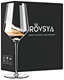 White Wine Glasses Set of 4- Modern Crystal Hand Blown Wine Glass-15 oz,Thin Rim,Long Stem,Perfect for Red or White,Daily Use,Unique Wedding Anniversary or Birthday Gift