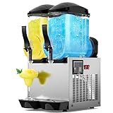 Mojgar Commercial Margarita Machine,24L Frozen Drink Maker Slushy Smoothie Machine,Electric Large Slushie Machine with Self-cleaning Mode,For Alcohol Beverage Cocktail Daiquiri Juice Coffee Wine