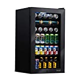 NewAir Beverage Refrigerator Cooler | 126 Cans Free Standing with Right Hinge Glass Door Beverage Cooler | Mini Fridge Beverage Organizer For Beer, Wine, Soda, And Cooler Drinks