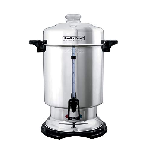 Hamilton Beach Commercial Coffee Urn & Hot Beverage Dispenser, 60 Cup Capacity, Polished Stainless Steel (D50065)