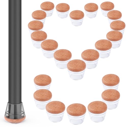 pinckdidi Chair Leg Floor Protectors for Furniture 24 pcs Hardwood Floors & Furniture Legs Caps Covers(Clear Fit Φ0.5-0.8") for bar Stool Kitchen Chair IKEA high Chair Leg wrap