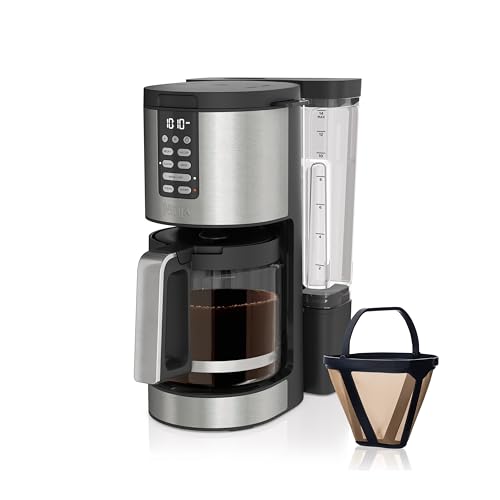 Ninja DCM201 14 Cup , Programmable Coffee Maker XL Pro with Permanent Filter, 2 Brew Styles Classic & Rich, 4 Programs Small Batch, Delay Brew, Freshness Timer & Keep Warm, Stainless Steel