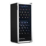 NewAir Freestanding 98 Bottle Dual Zone Compressor Wine Fridge with Low-Vibration Ultra-Quiet Inverter Compressor, Adjustable Racks and Exterior Digital Thermostat