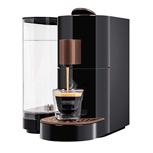 K-FEE® Twins II Single Serve Coffee and Espresso Machine (Black/Copper) | Starbucks® Verismo* Compatible