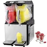 VEVOR Frozen Drink Machine, 10LX2 Tanks Commercial Slushy Machine, 900W Slush Drink Maker, Perfect for Restaurants Cafes Bars