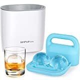 SIMPLETASTE Crystal Clear Ice Ball Maker Mold - 2.36 Inch Clear Sphere, Plus 2 Ice Ball Storage Bags, BPA-free Silicone Large Sphere Ice Mold, Ice Cube Tray for Whiskey, Cocktail and Drinks…