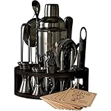 Mixology & Craft Bartender Kit - 15 Piece Set Including Cocktail Shaker and Bar Accessories, Perfect for Drink Mixing at Home, Plus Exclusive Recipe Cards