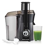 Hamilton Beach Juicer Machine, Big Mouth Large 3” Feed Chute for Whole Fruits and Vegetables, Easy to Clean, Centrifugal Extractor, BPA Free, 800W Motor, Black