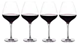 The One Wine Glass - Perfectly Designed Shaped Red Wine Glasses For All Types of Red Wine By Master Sommelier Andrea Robinson, Premium Set Of 4 No Lead Crystal Glasses, Break Resistant