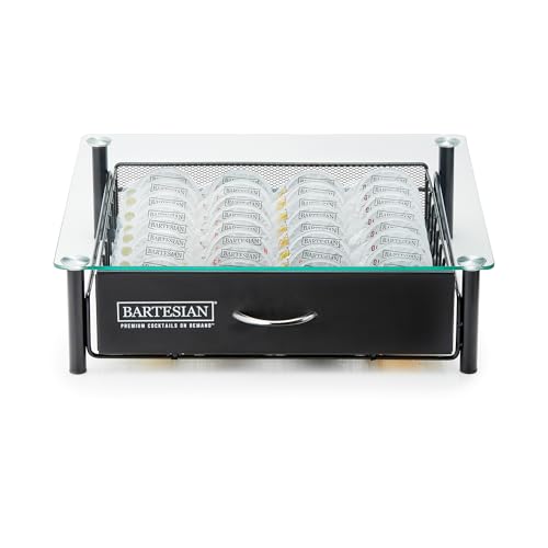 Bartesian Cocktail Capsule Storage Drawer Organizer - Stylish Mixology Cocktails Drink Mixer Holder Dispenser - Home Bar Accessories for Cocktail Maker Machine - Holds Up to 36 Capsules