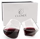 Stemless Wine Glasses Set of 2 Aerating wine glasses Elegant Wine Glasses Stemless large wine glass CulinexCo.com Red Wine Glass wine glass set cup wine cups non drip no spill glass