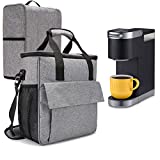 VOSDANS Travel Coffee Maker Carry Bag With a Cover, Travel Case for Keurig K-Mini or Keurig K-Mini Plus Coffee Maker or Coffee Pod or Keurig Travel Mug, Gray （Bag and Cover Only (Patent Design)