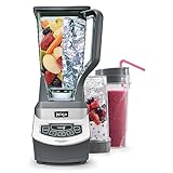 Ninja BL660 Professional Compact Smoothie & Food Processing Blender, 1100-Watts, 3 Functions -for Frozen Drinks, Smoothies, Sauces, & More, 72-oz.* Pitcher, (2) 16-oz. To-Go Cups & Spout Lids, Gray