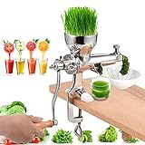 Manual Wheatgrass Juicer Heavy Duty Stainless Steel Wheatgrass Manual Hand Juicer Home Health Juice Extractor Tool for wheat grass fruits apples pears vegetables cabbage celery