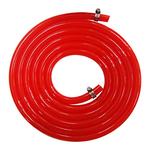 Homebrewing Kit CO2 Gas Line - Brand Luckeg including Gas Hose 5/16 inch ID, 9/16 inch OD,10ft Length, 2 PCS Stainless Steel Worm Clamp, used for Beer Keg, Beer Kegerator, Quality Guarantee