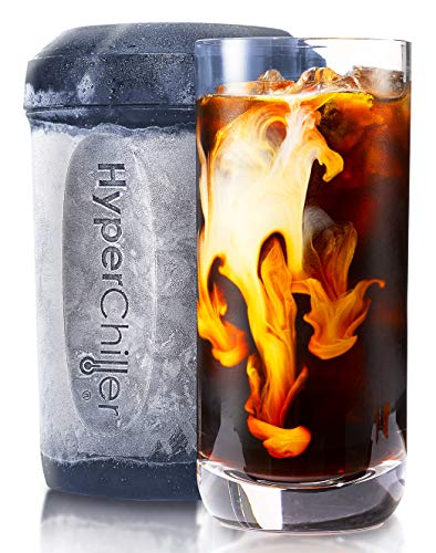 HyperChiller HC2BG# Patented Iced Coffee/Beverage Cooler, NEW, IMPROVED,STRONGER AND MORE DURABLE! Ready in One Minute, Reusable for Iced Tea, Wine, Spirits, Alcohol, Juice, 12.5 Oz, Cobalt