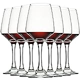 Wine Glasses Set of 8, 12oz, Lead-free, Clear, Durable Glassware
